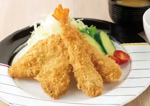 海老・アジフライ定食
